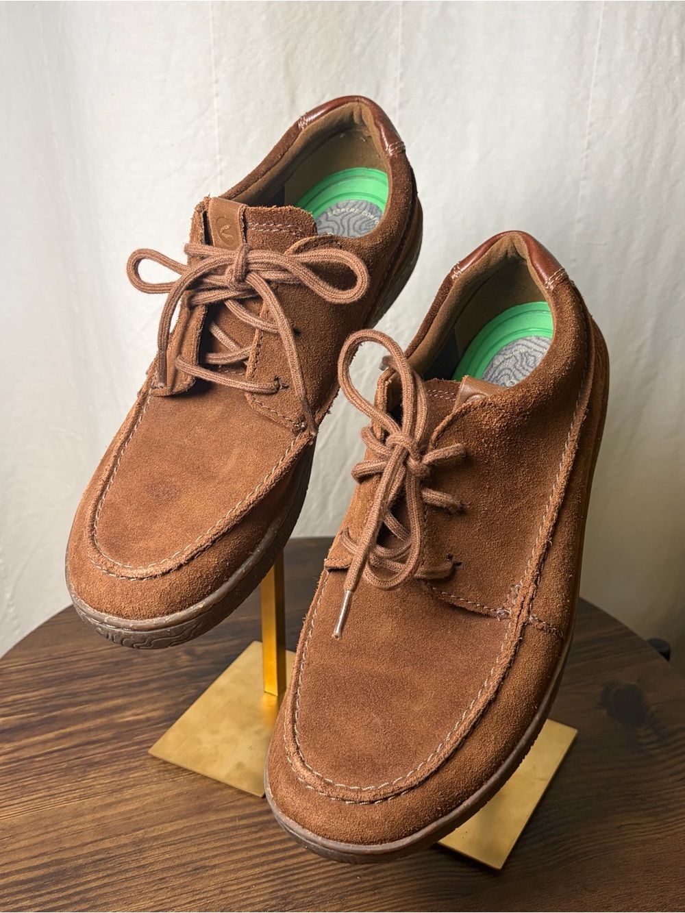 Clarks Hodson Moc Brown Suede Lace Up Shoes Mens 8
